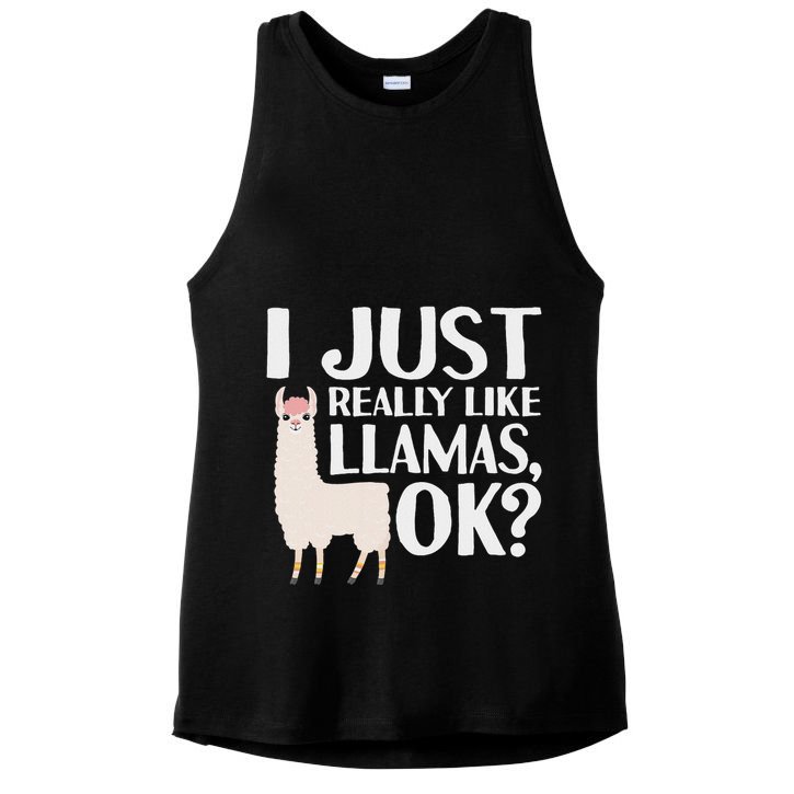 Cool Llama For Women Alpaca Lover Peruvian Spirit Animal Ladies PosiCharge Tri-Blend Wicking Tank