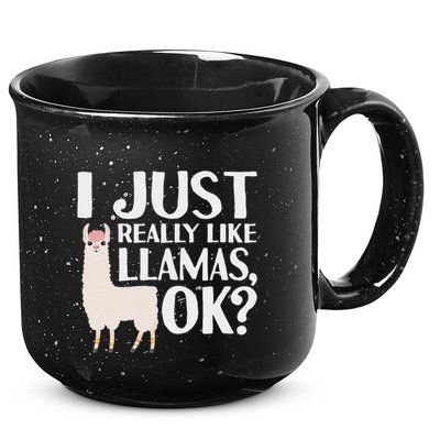 Cool Llama For Women Alpaca Lover Peruvian Spirit Animal 15oz Campfire Ceramic Mug