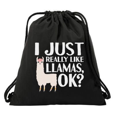 Cool Llama For Women Alpaca Lover Peruvian Spirit Animal Drawstring Bag