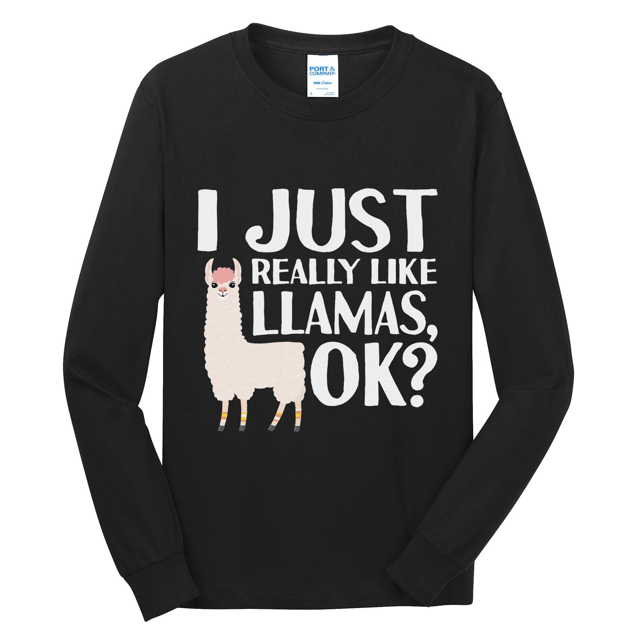 Cool Llama For Women Alpaca Lover Peruvian Spirit Animal Tall Long Sleeve T-Shirt