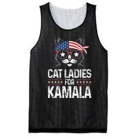 Cat Ladies For Kamala Funny Cat 2024 President Kamala Harris Mesh Reversible Basketball Jersey Tank