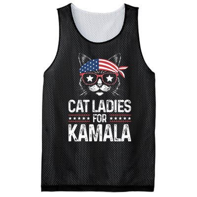 Cat Ladies For Kamala Funny Cat 2024 President Kamala Harris Mesh Reversible Basketball Jersey Tank