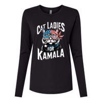 Cat Ladies For Kamala 2024 President Kamalaharris Womens Cotton Relaxed Long Sleeve T-Shirt