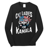 Cat Ladies For Kamala 2024 President Kamalaharris Long Sleeve Shirt