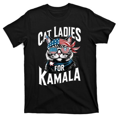 Cat Ladies For Kamala 2024 President Kamalaharris T-Shirt