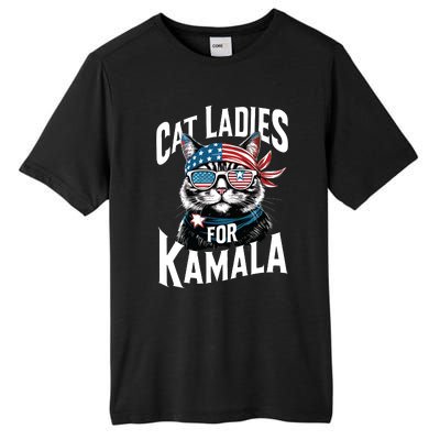 Cat Ladies For Kamala 2024 President Kamalaharris Tall Fusion ChromaSoft Performance T-Shirt