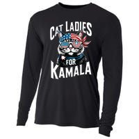 Cat Ladies For Kamala 2024 President Kamalaharris Cooling Performance Long Sleeve Crew