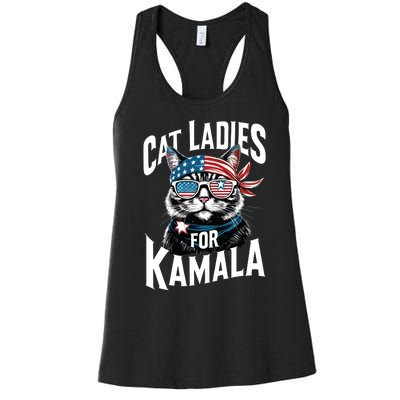 Cat Ladies For Kamala 2024 President Kamalaharris Women's Racerback Tank