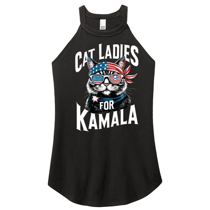 Cat Ladies For Kamala 2024 President Kamalaharris Women’s Perfect Tri Rocker Tank