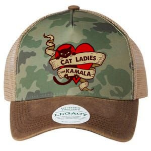 Cat Ladies For Kamala Gift Legacy Tie Dye Trucker Hat