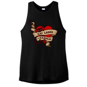 Cat Ladies For Kamala Gift Ladies PosiCharge Tri-Blend Wicking Tank