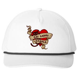 Cat Ladies For Kamala Gift Snapback Five-Panel Rope Hat