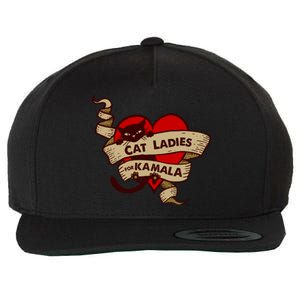 Cat Ladies For Kamala Gift Wool Snapback Cap