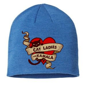 Cat Ladies For Kamala Gift Sustainable Beanie