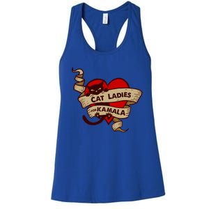 Cat Ladies For Kamala Gift Women's Racerback Tank