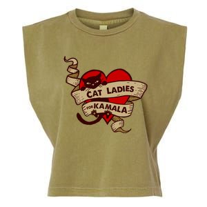 Cat Ladies For Kamala Gift Garment-Dyed Women's Muscle Tee