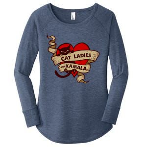 Cat Ladies For Kamala Gift Women's Perfect Tri Tunic Long Sleeve Shirt