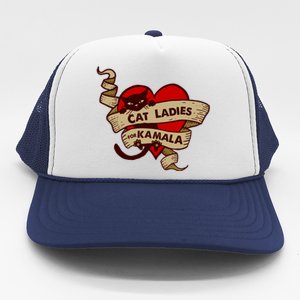 Cat Ladies For Kamala Gift Trucker Hat