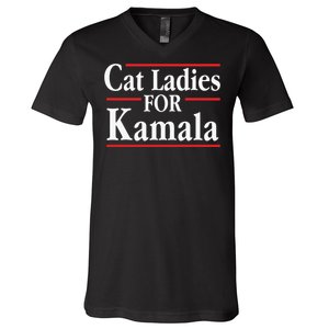 Cat Ladies For Kamala Childless Cat Lady V-Neck T-Shirt