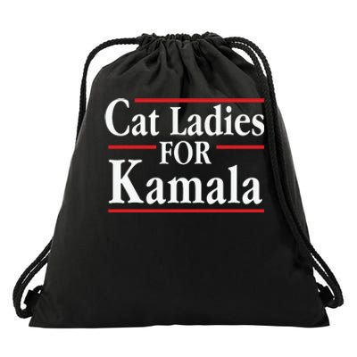 Cat Ladies For Kamala Childless Cat Lady Drawstring Bag