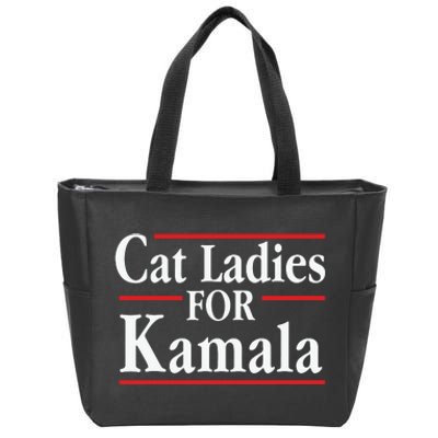 Cat Ladies For Kamala Childless Cat Lady Zip Tote Bag