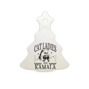 Cat Ladies For Kamala Ceramic Tree Ornament