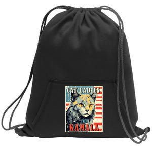 Cat Ladies For Kamala Funny Cat 2024 President Kamalaharris Sweatshirt Cinch Pack Bag