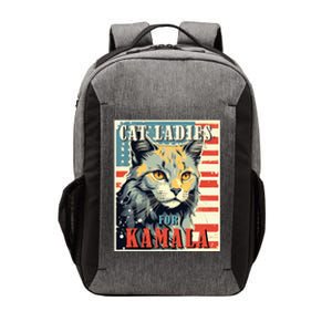 Cat Ladies For Kamala Funny Cat 2024 President Kamalaharris Vector Backpack