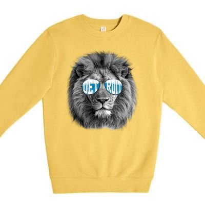 Cool Lions Football Sports Fan Premium Crewneck Sweatshirt