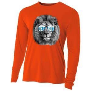 Cool Lions Football Sports Fan Cooling Performance Long Sleeve Crew