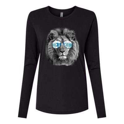 Cool Lions Football Sports Fan Womens Cotton Relaxed Long Sleeve T-Shirt