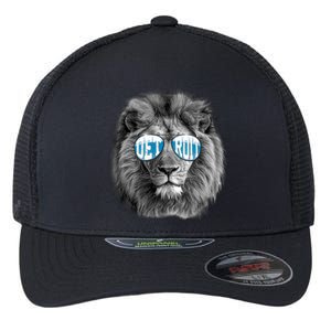 Cool Lions Football Sports Fan Flexfit Unipanel Trucker Cap