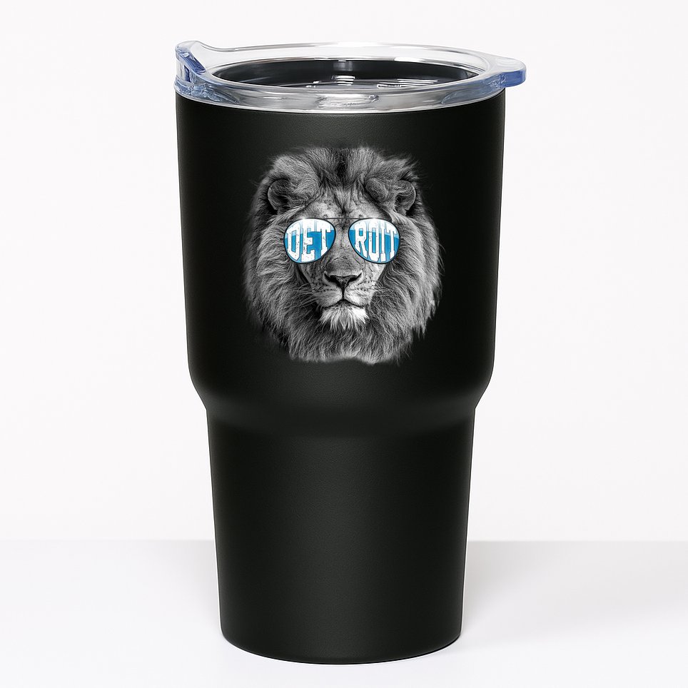 Cool Lions Football Sports Fan Tumbler