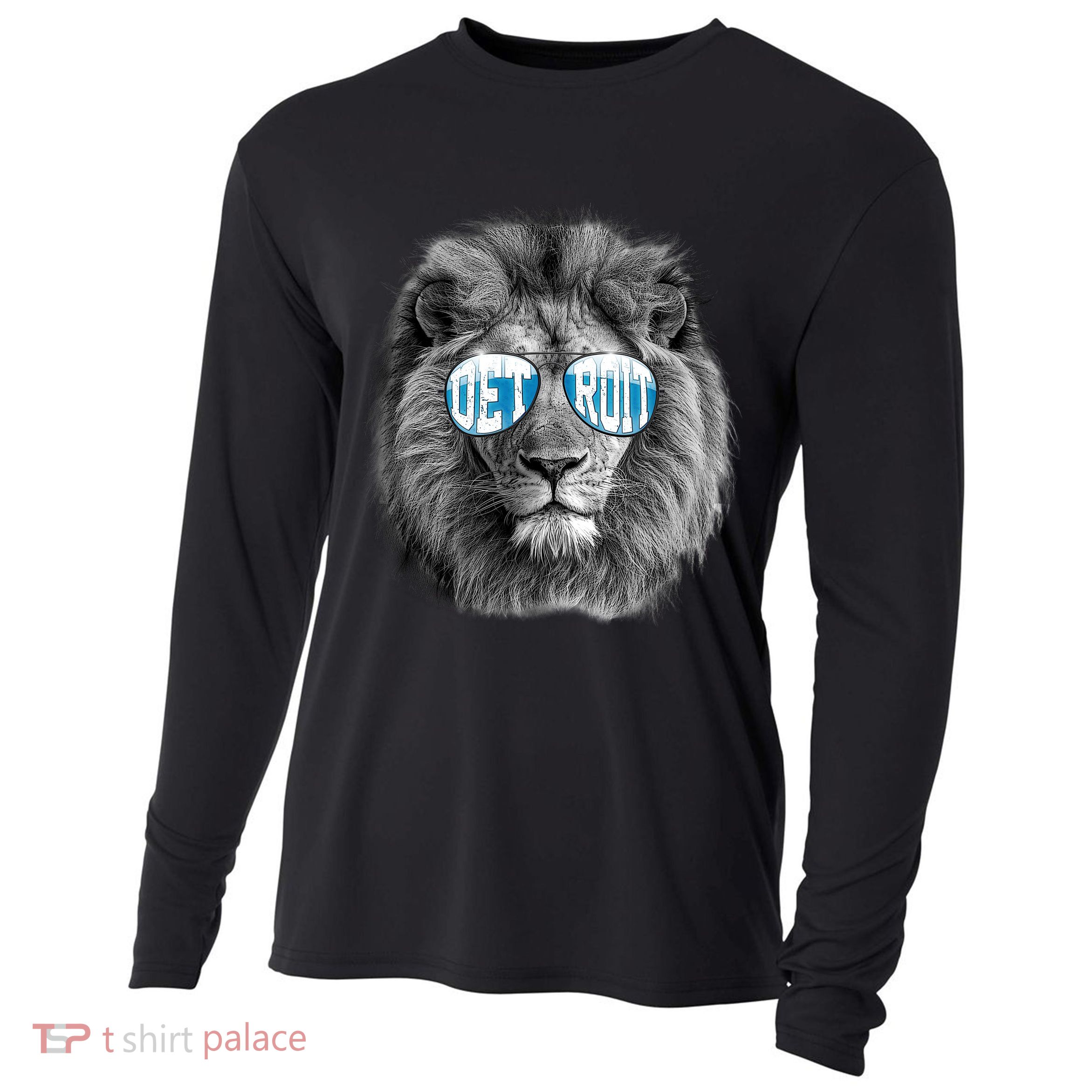 Cool Lions Football Sports Fan Cooling Performance Long Sleeve Crew