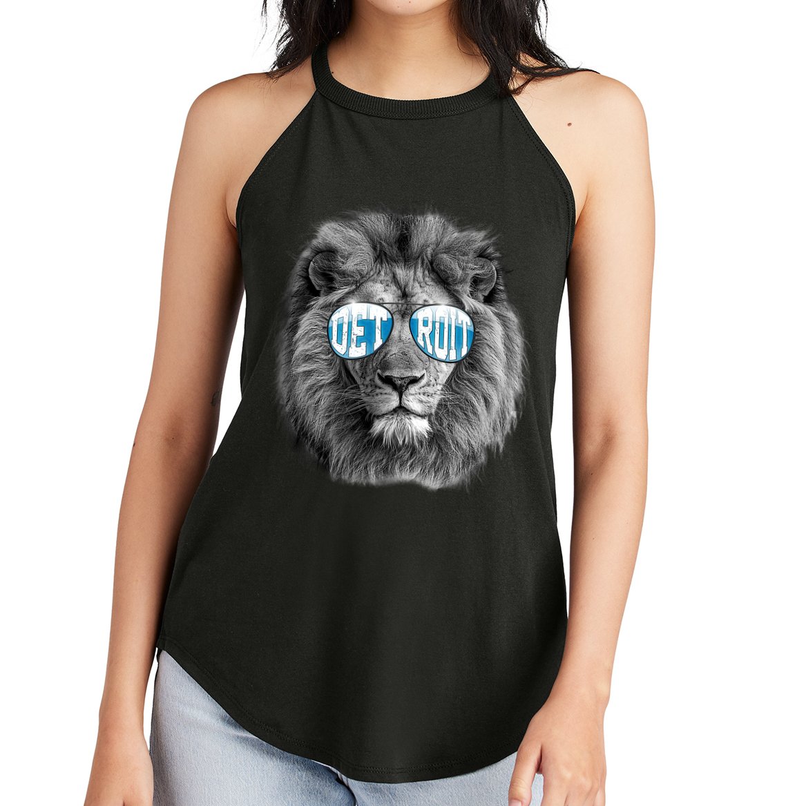 Cool Lions Football Sports Fan Women's Perfect Tri Rocker Tank