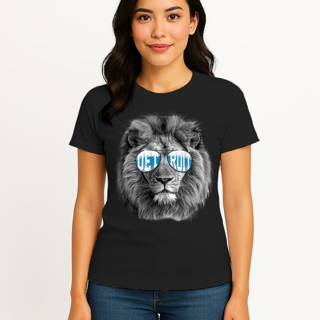 Cool Lions Football Sports Fan Womens T-Shirt