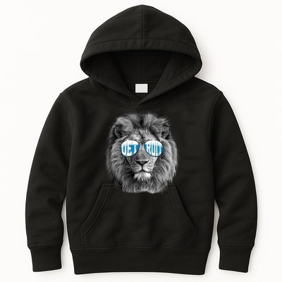 Cool Lions Football Sports Fan Kids Hoodie