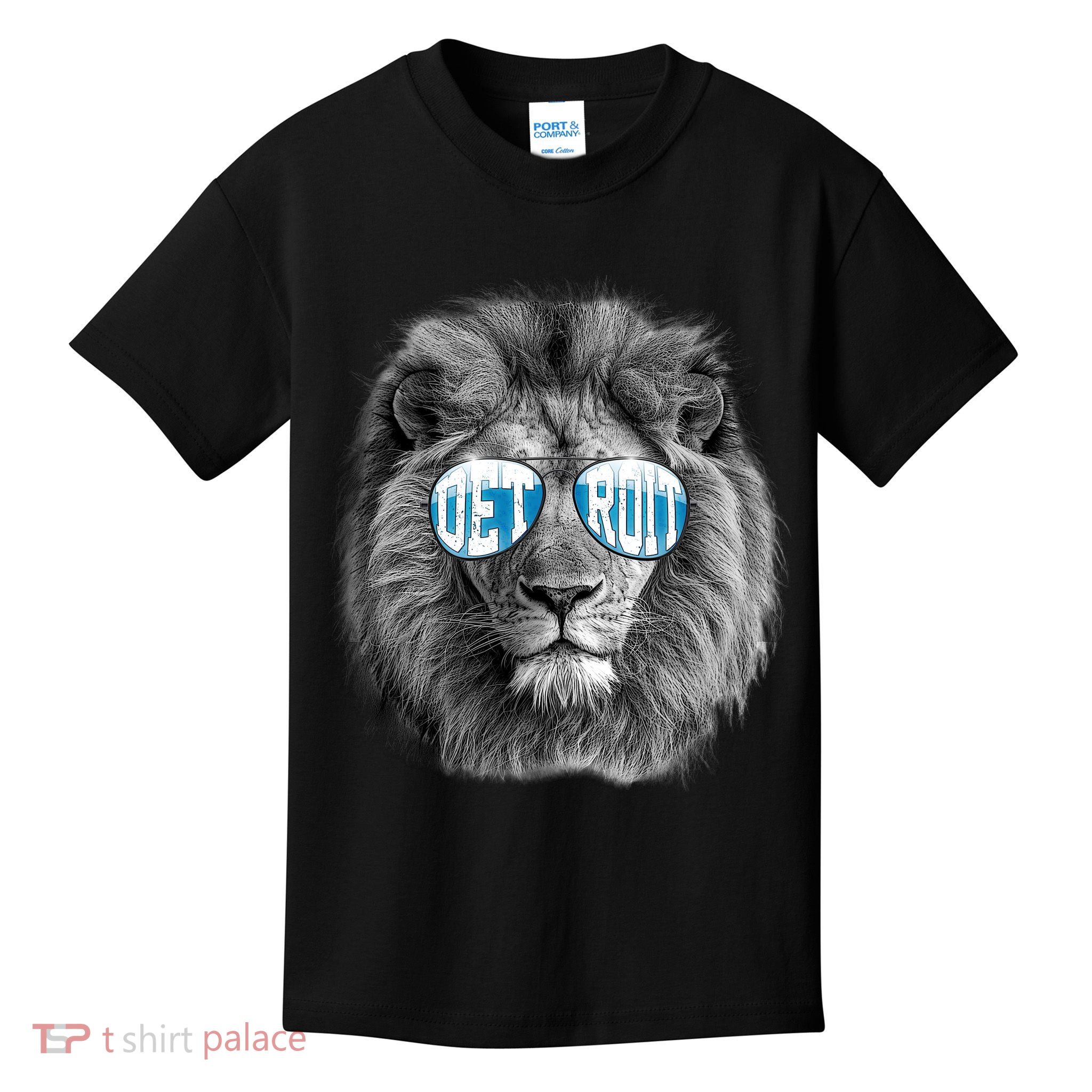 Cool Lions Football Sports Fan Kids T-Shirt