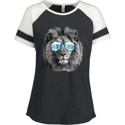 Cool Lions Football Sports Fan Enza Ladies Jersey Colorblock Tee