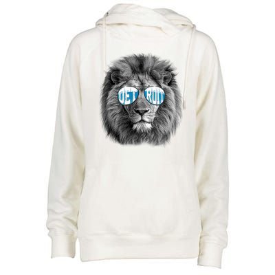 Cool Lions Football Sports Fan Womens Funnel Neck Pullover Hood