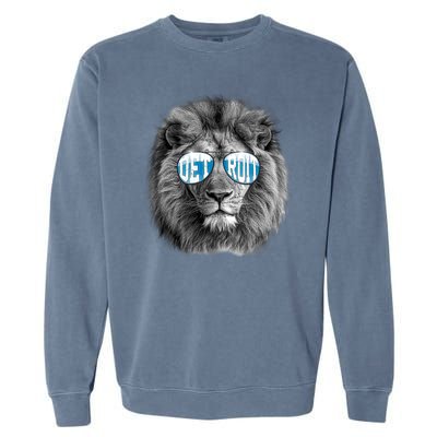 Cool Lions Football Sports Fan Garment-Dyed Sweatshirt