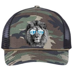 Cool Lions Football Sports Fan Retro Rope Trucker Hat Cap