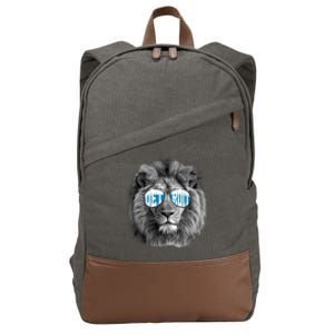 Cool Lions Football Sports Fan Cotton Canvas Backpack