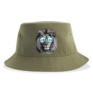 Cool Lions Football Sports Fan Sustainable Bucket Hat