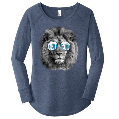 Cool Lions Football Sports Fan Women's Perfect Tri Tunic Long Sleeve Shirt