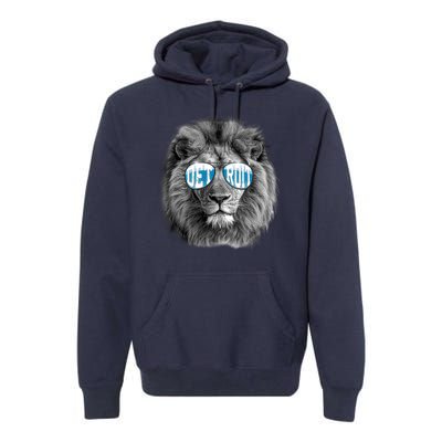 Cool Lions Football Sports Fan Premium Hoodie