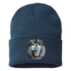 Cool Lions Football Sports Fan Sustainable Knit Beanie