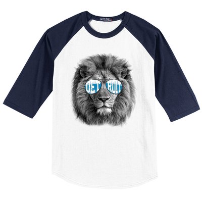 Cool Lions Football Sports Fan Baseball Sleeve Shirt