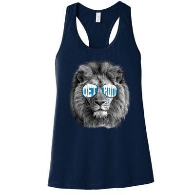 Cool Lions Football Sports Fan Women's Racerback Tank