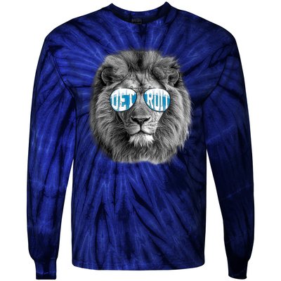 Cool Lions Football Sports Fan Tie-Dye Long Sleeve Shirt